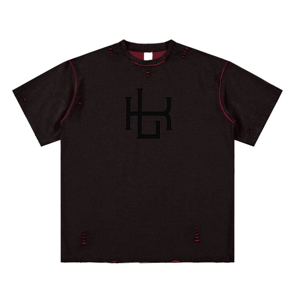 Hand-frayed Reversible T-shirt