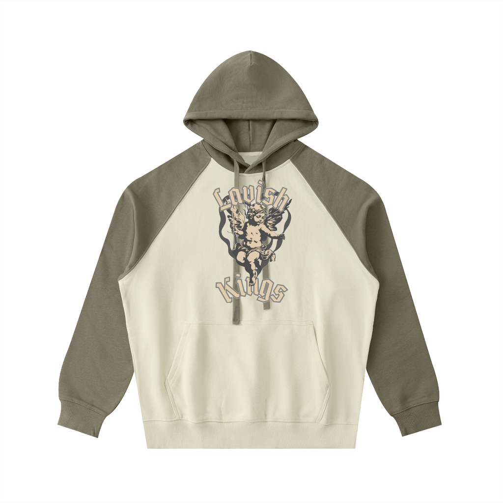 Color-Block Raglan Sleeve Hoodie - LavishKings