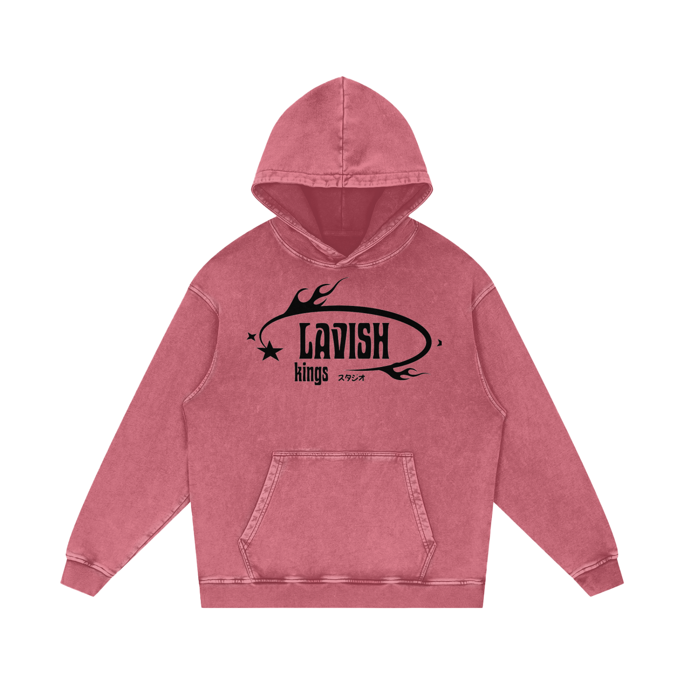 Snow Washed Loose Cotton Hoodie