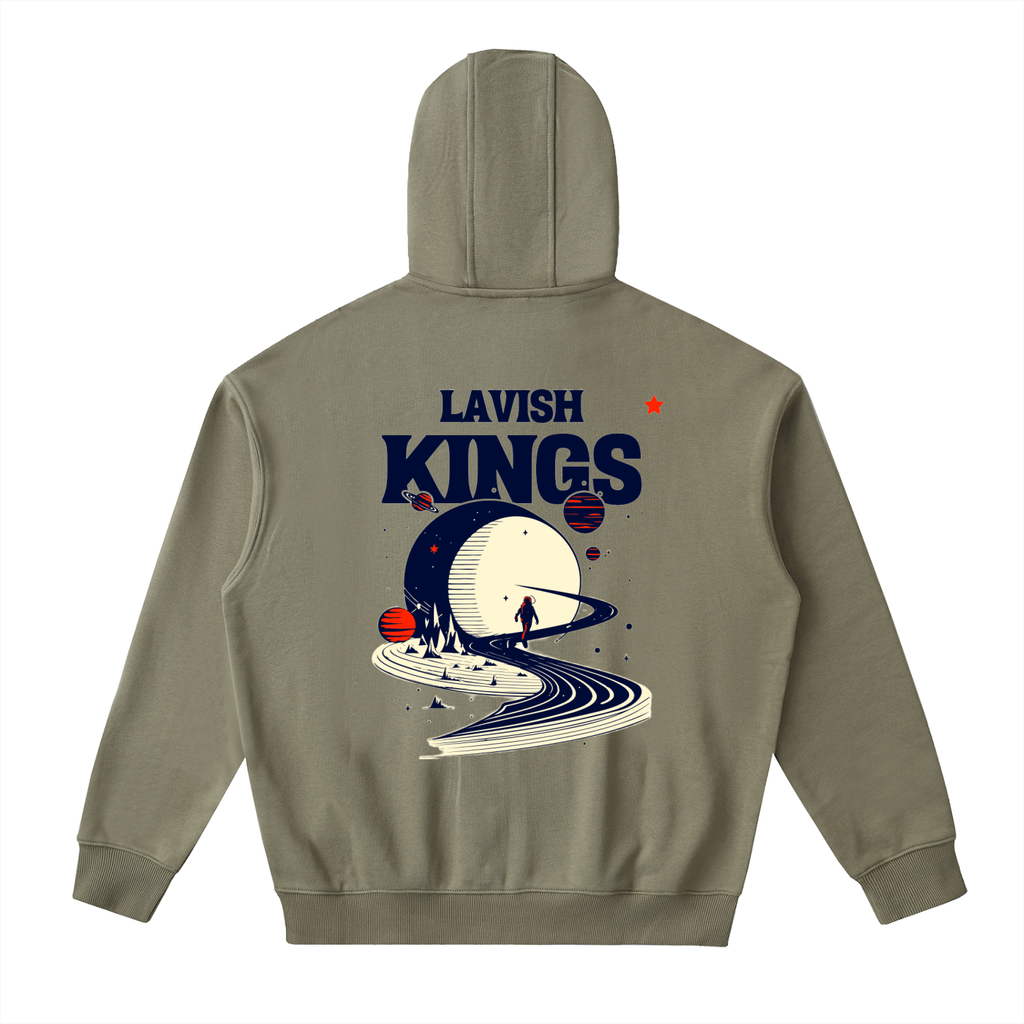 Drop-Shoulder Zip Up Hoodie