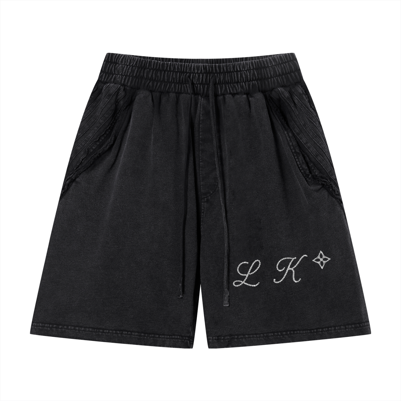 Unisex Vintage Wash Raw Edge Shorts