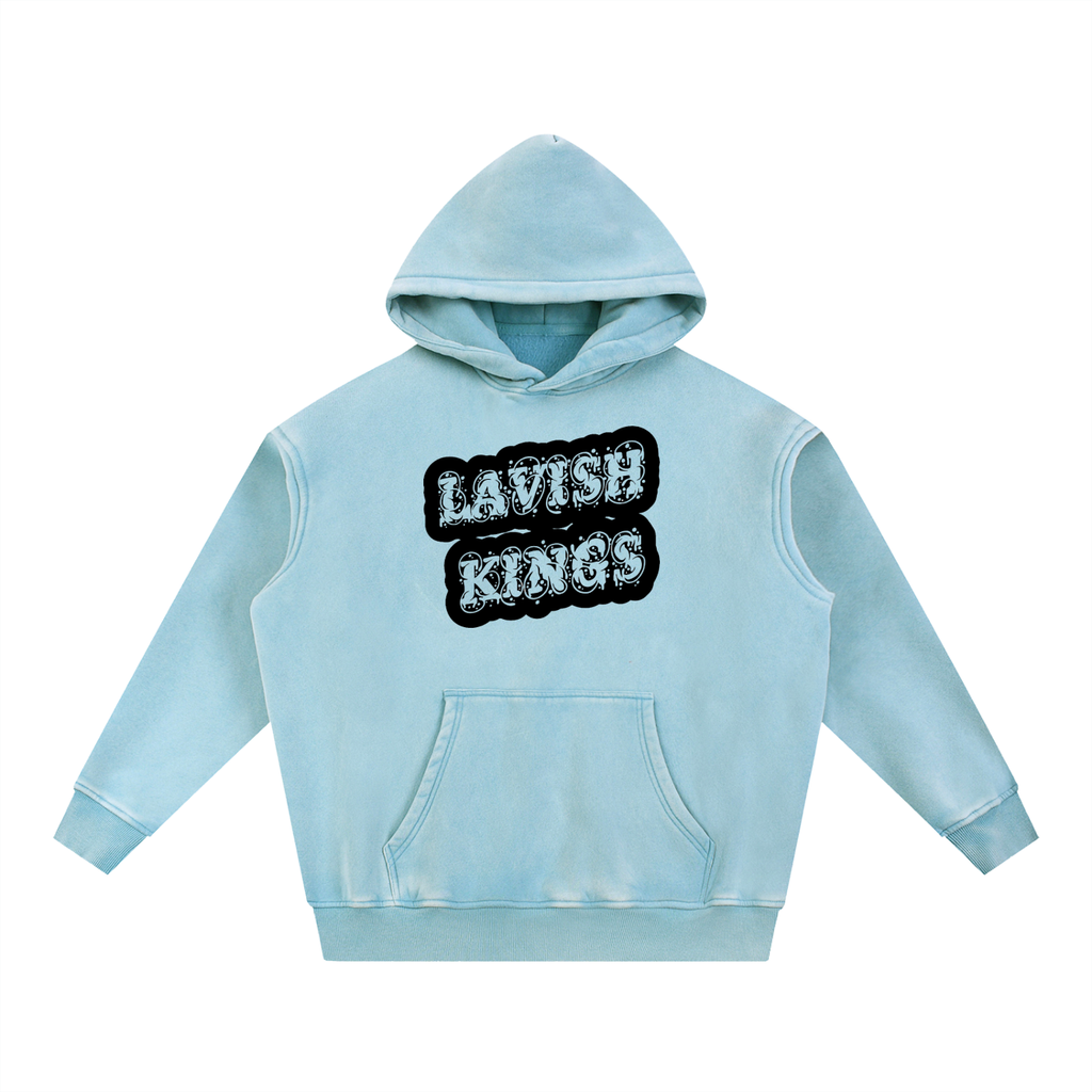Snow Wash Fleece Oversize Hoodie - LavishKings