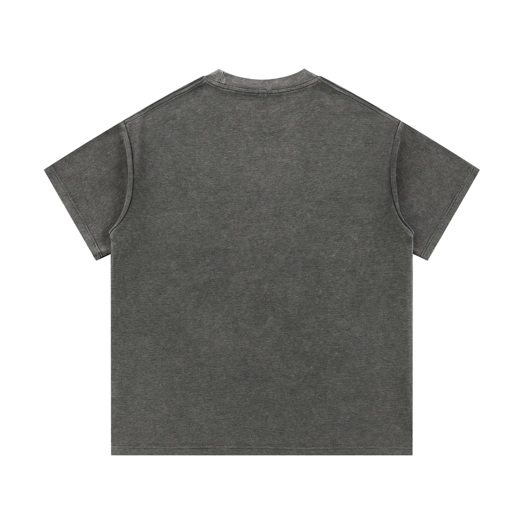 Mineral Wash Waffle Knit T-Shirt - LavishKings