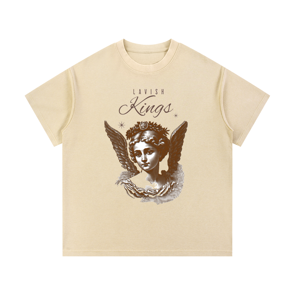 Mineral Wash Waffle Knit T-Shirt - LavishKings