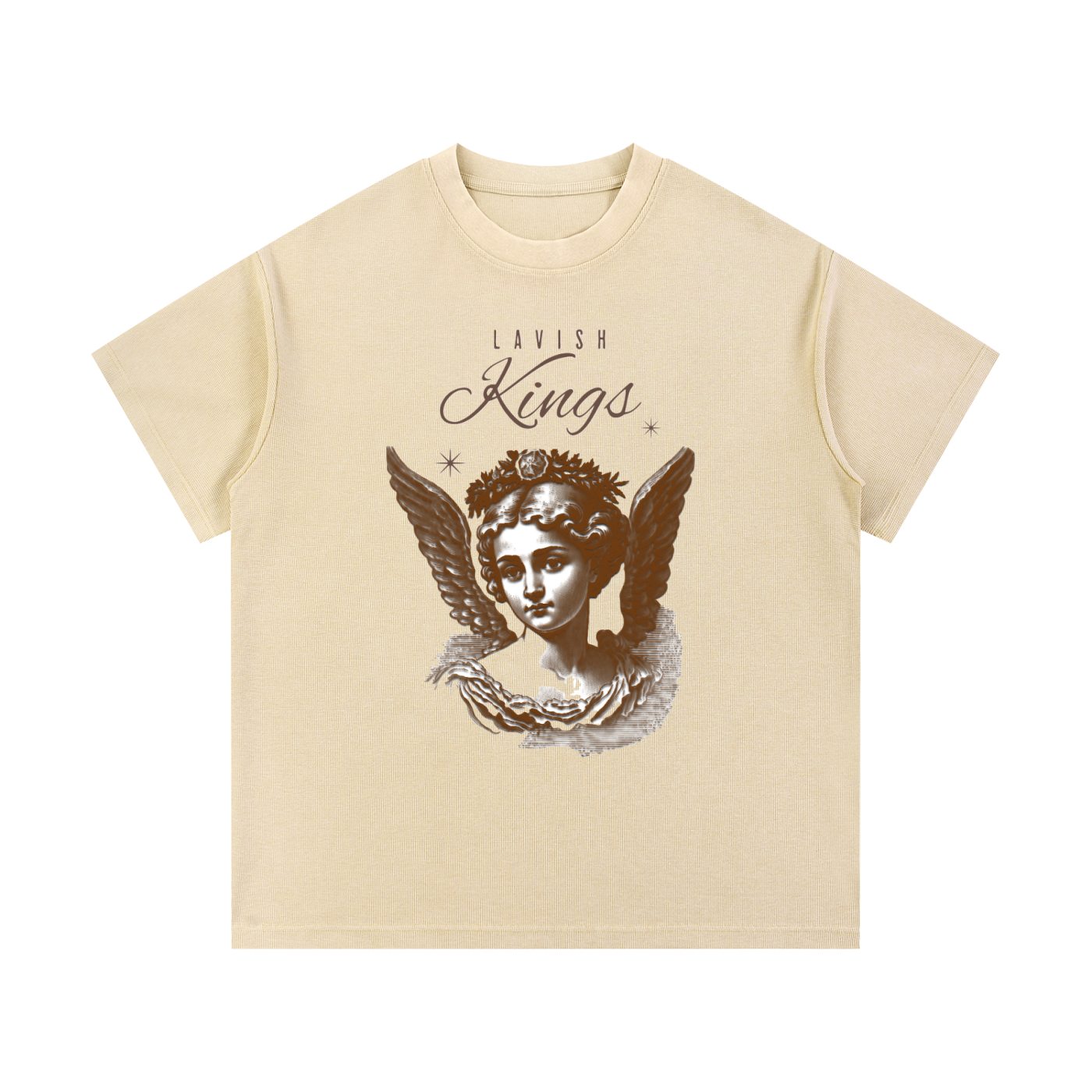 Mineral Wash Waffle Knit T-Shirt - LavishKings