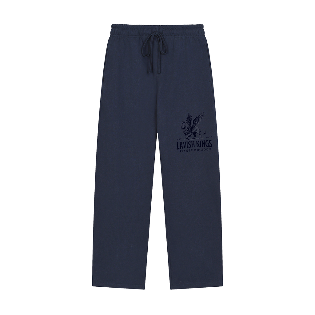 Solid Color Straight-Leg Sweatpants - LavishKings