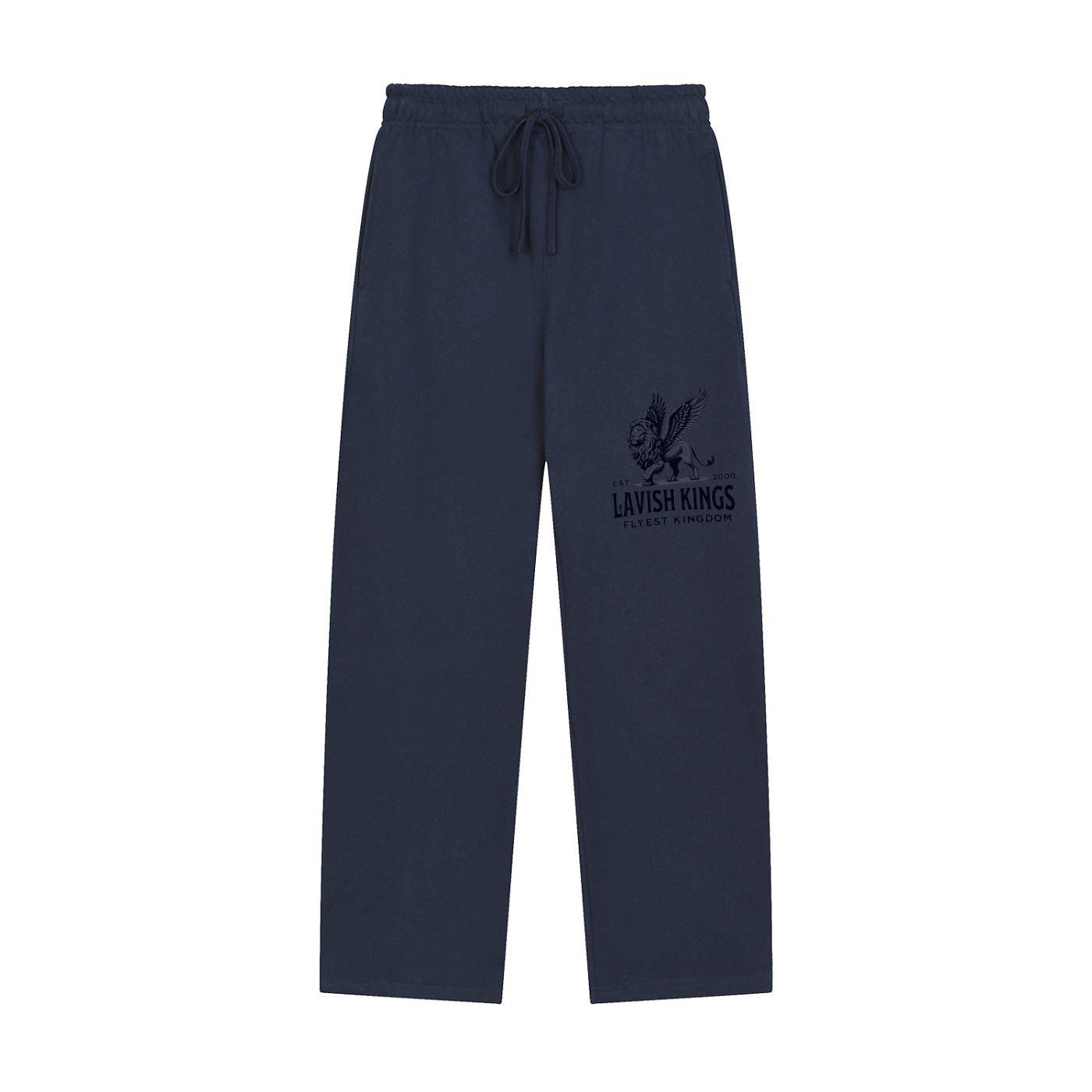 Solid Color Straight-Leg Sweatpants