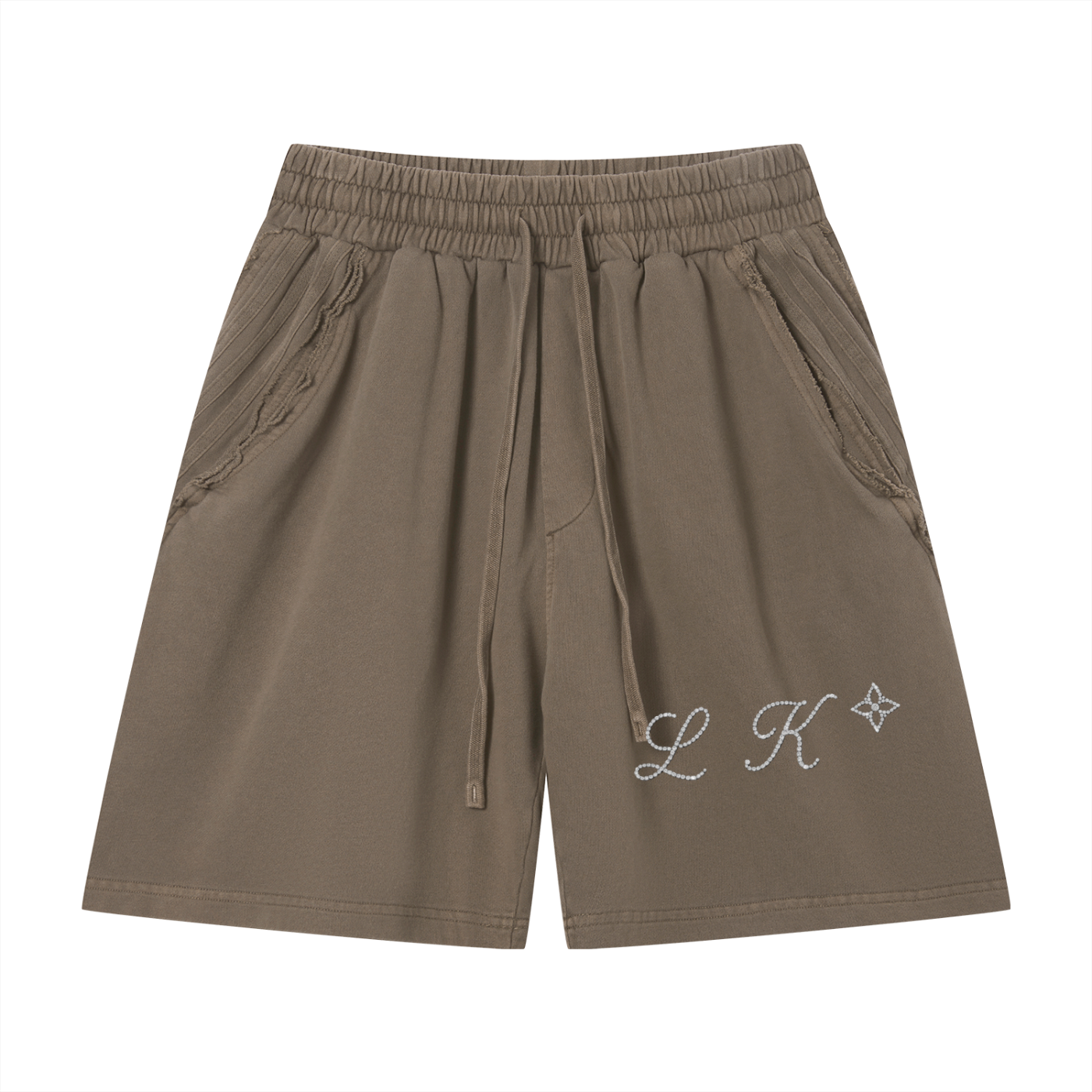 Unisex Vintage Wash Raw Edge Shorts