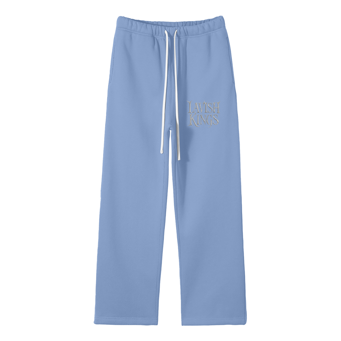 Unisex Solid Color Fleece Straight Leg Pants