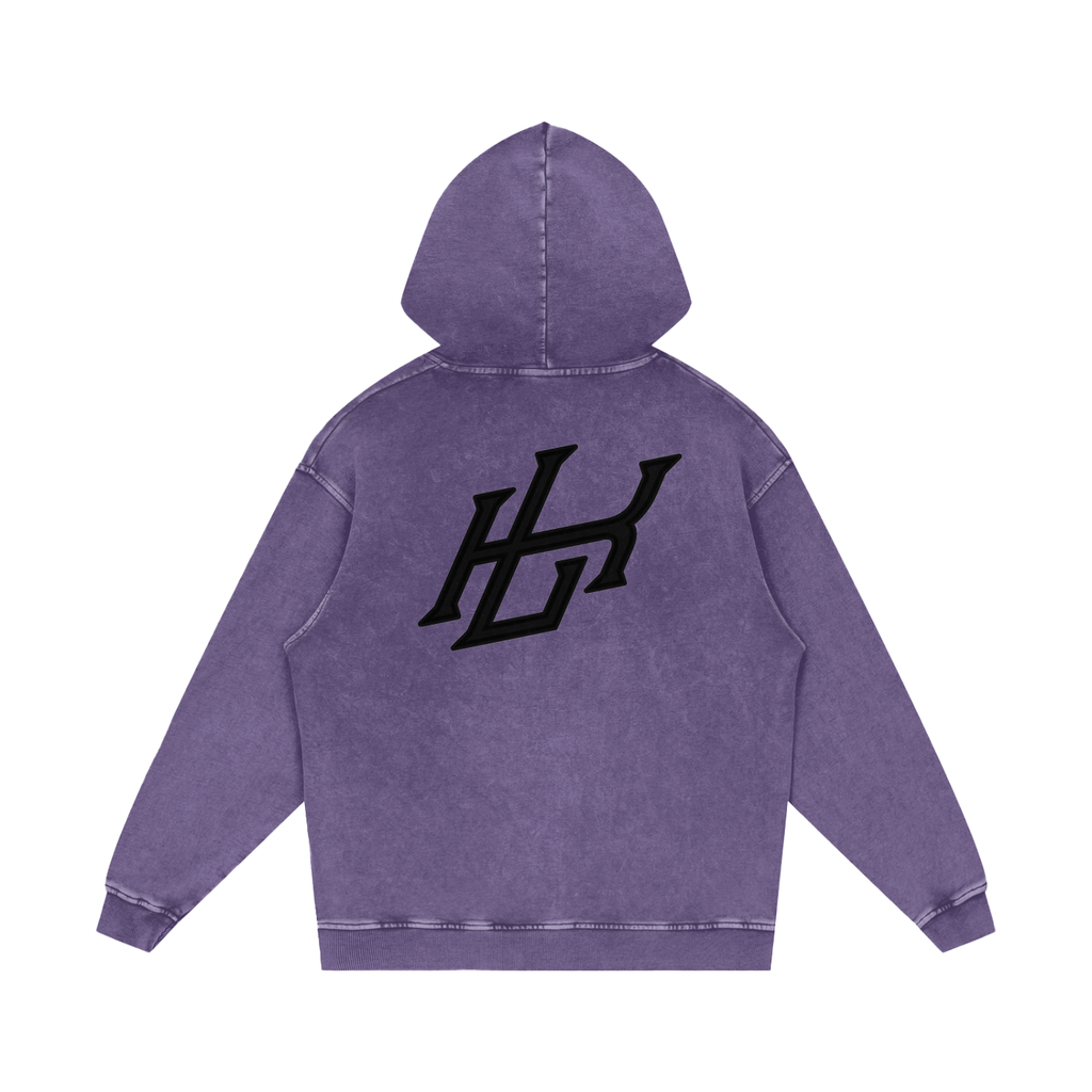 Snow Washed Loose Cotton Hoodie