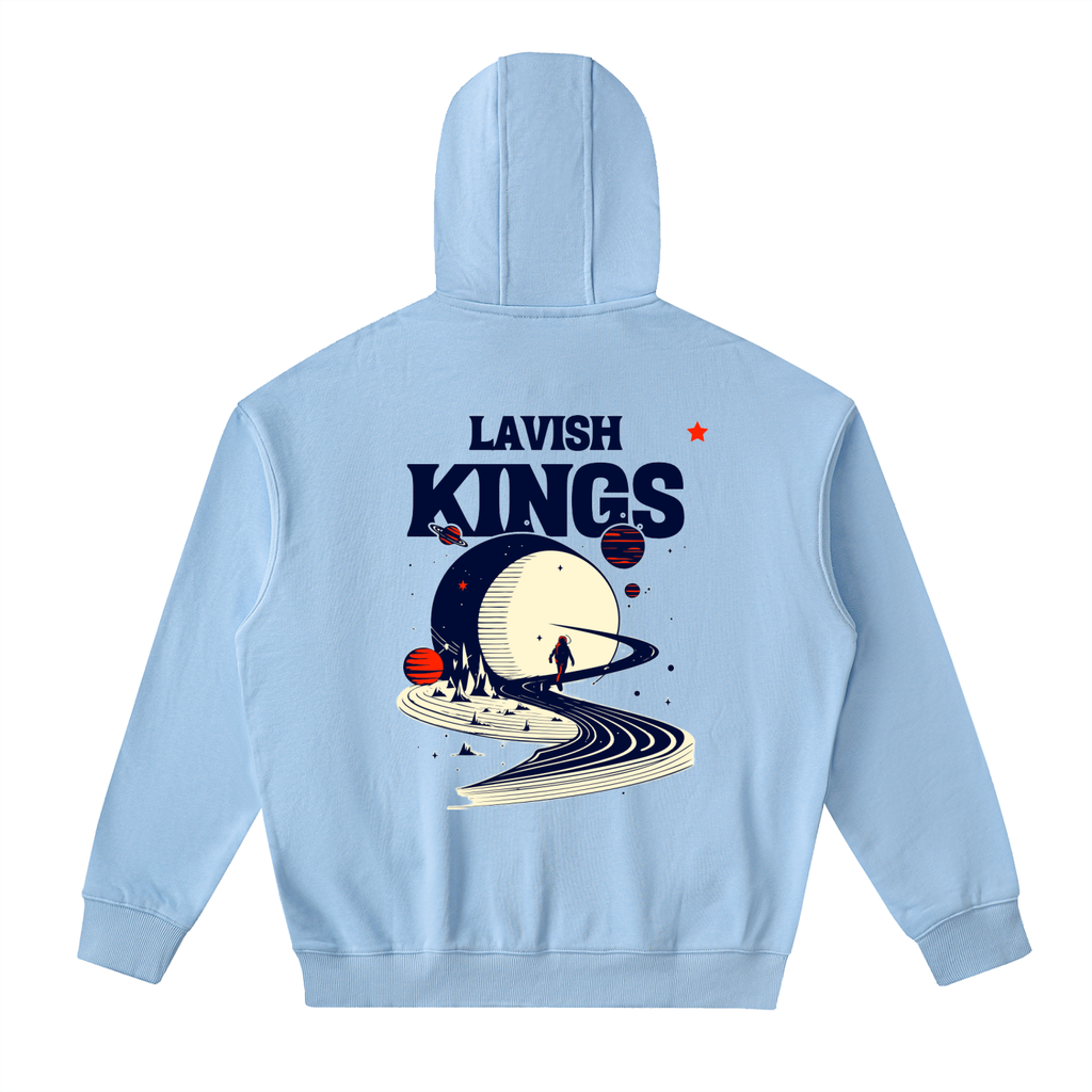 Drop-Shoulder Zip Up Hoodie