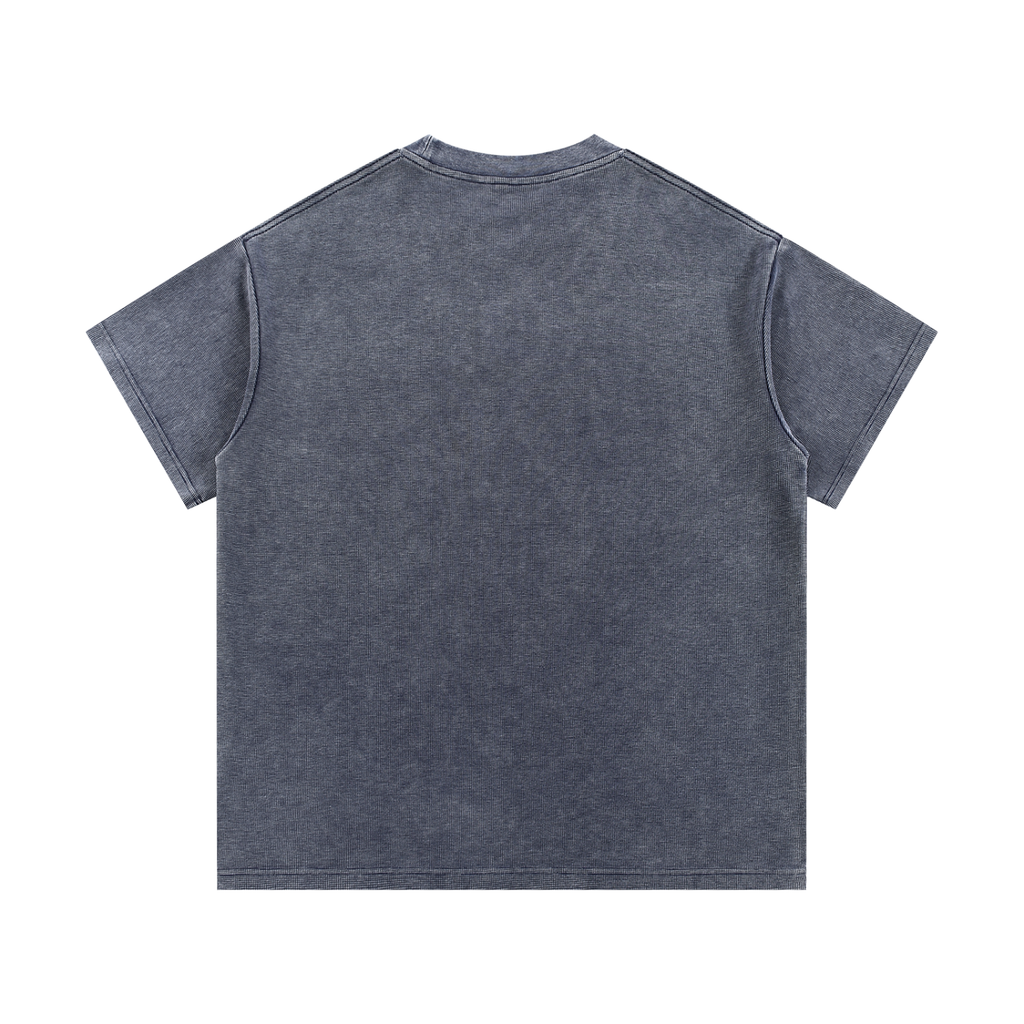 Mineral Wash Waffle Knit T-Shirt - LavishKings