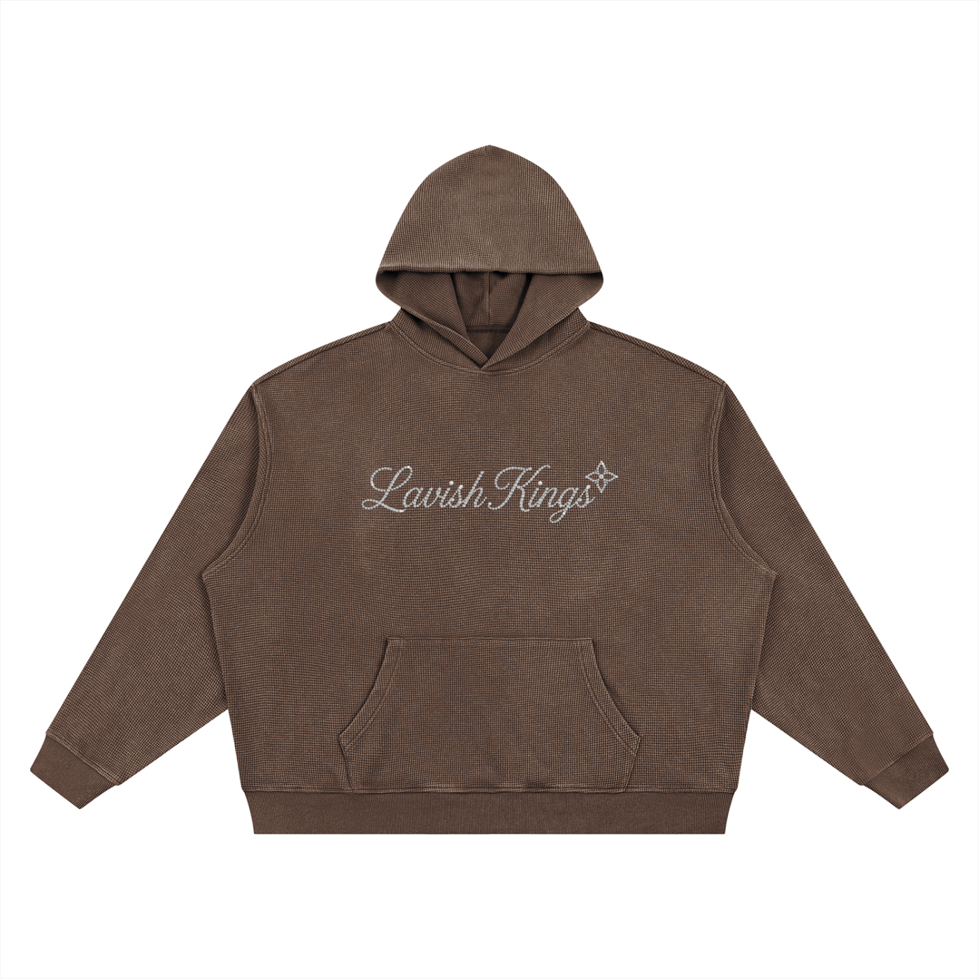 Unisex Vintage Wash Waffle Boxy Hoodie