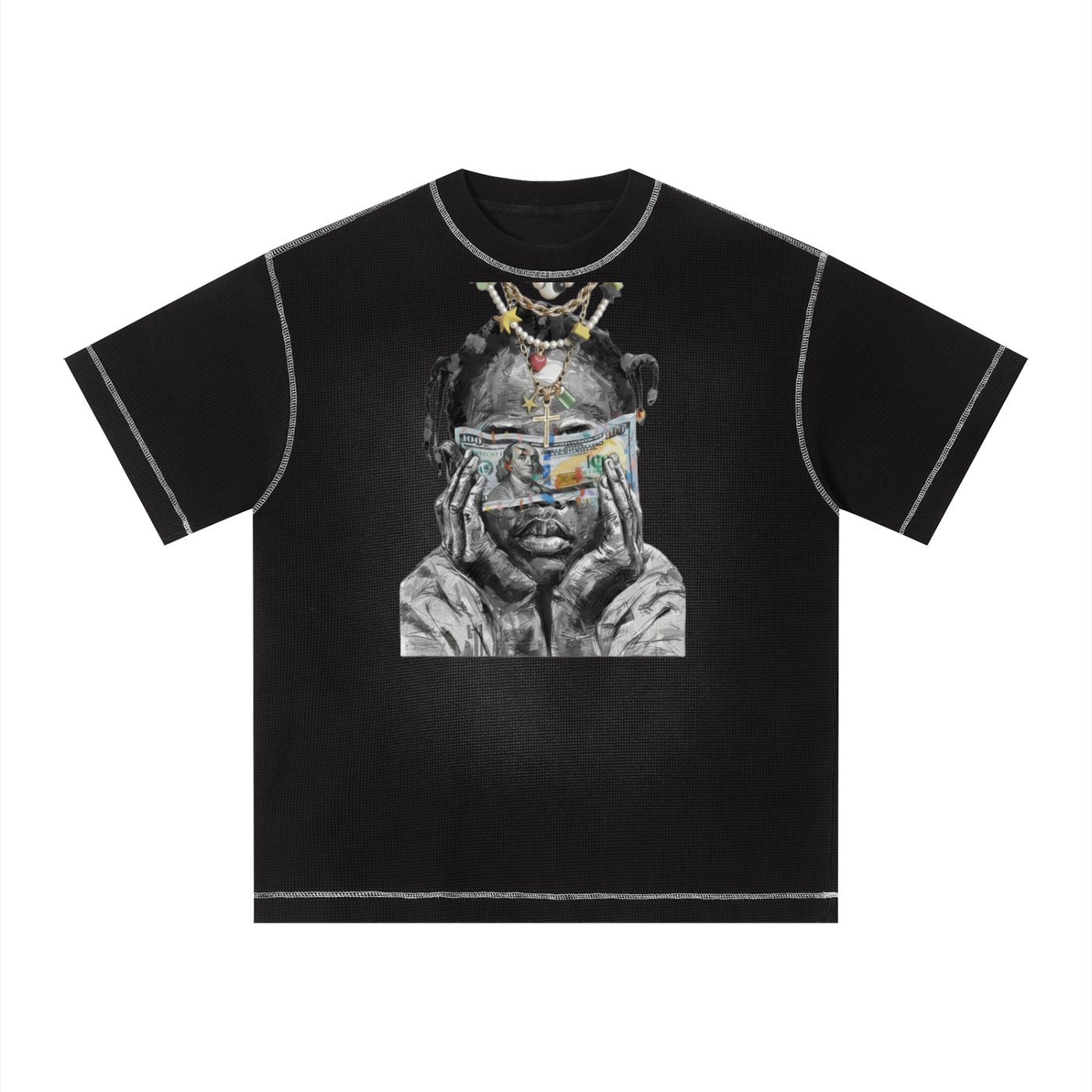 Unisex Sunfade Waffle Boxy T-Shirt