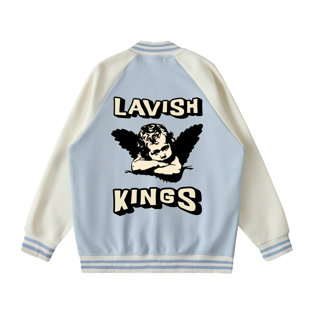 Two Tone Raglan Sleeve Varsity Jacket