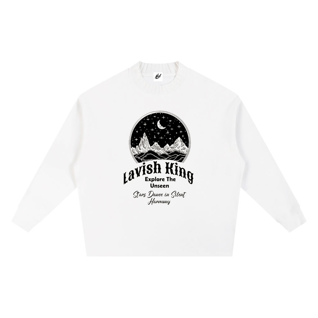 Knitted Round Neck Oversize Sweatshirt - LavishKings