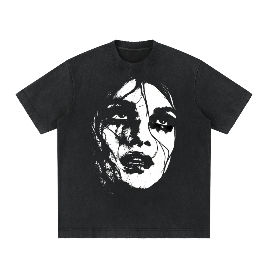 Heavyweight Vintage Washed Frayed T-Shirt