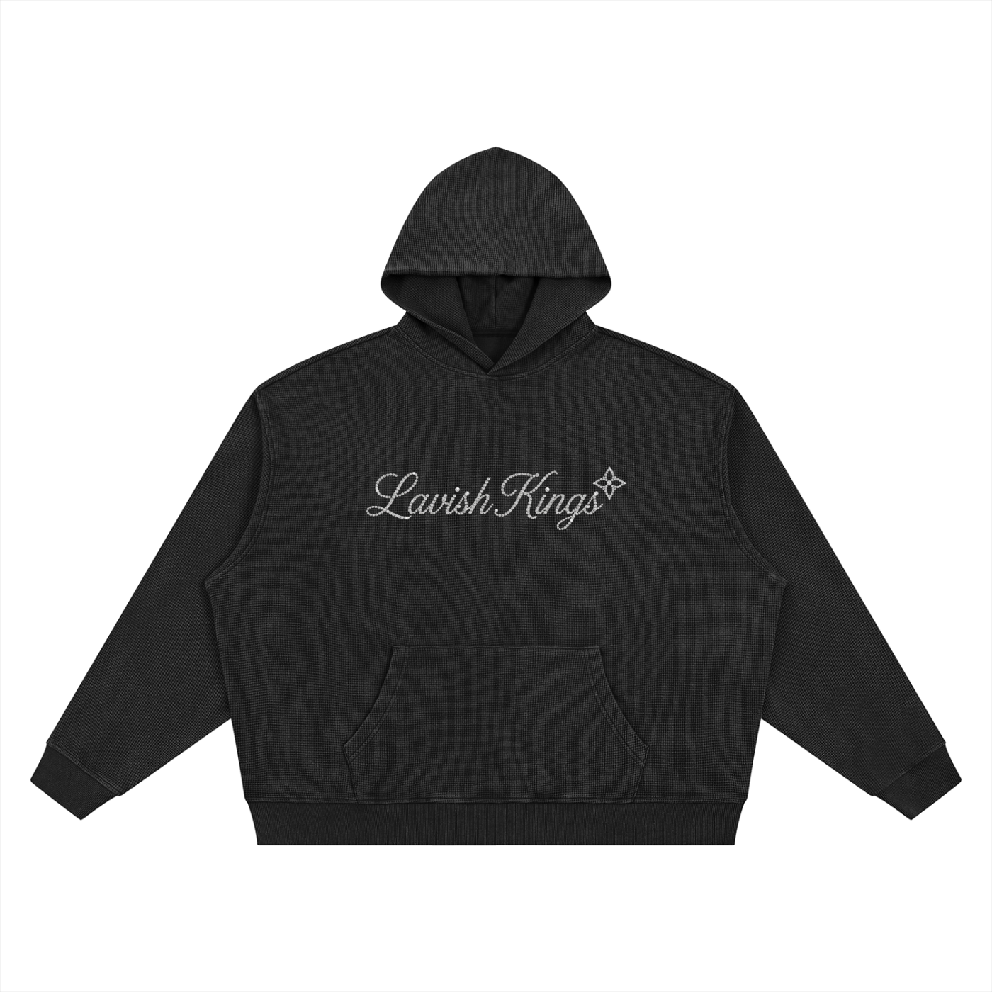 Unisex Vintage Wash Waffle Boxy Hoodie