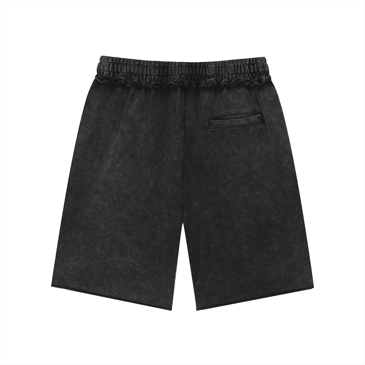 Unisex Mineral Wash Raw Edge Shorts