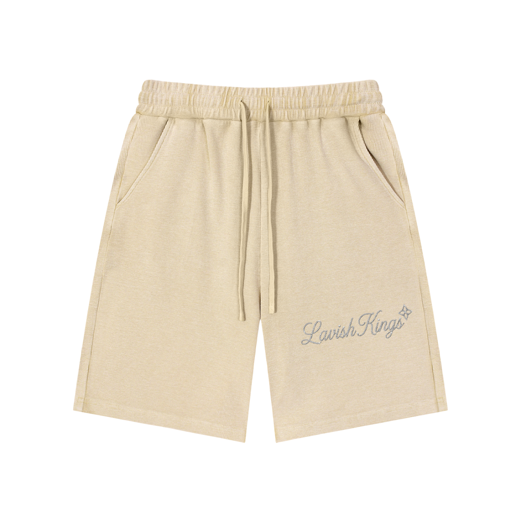 Mineral Wash Waffle Knit Shorts