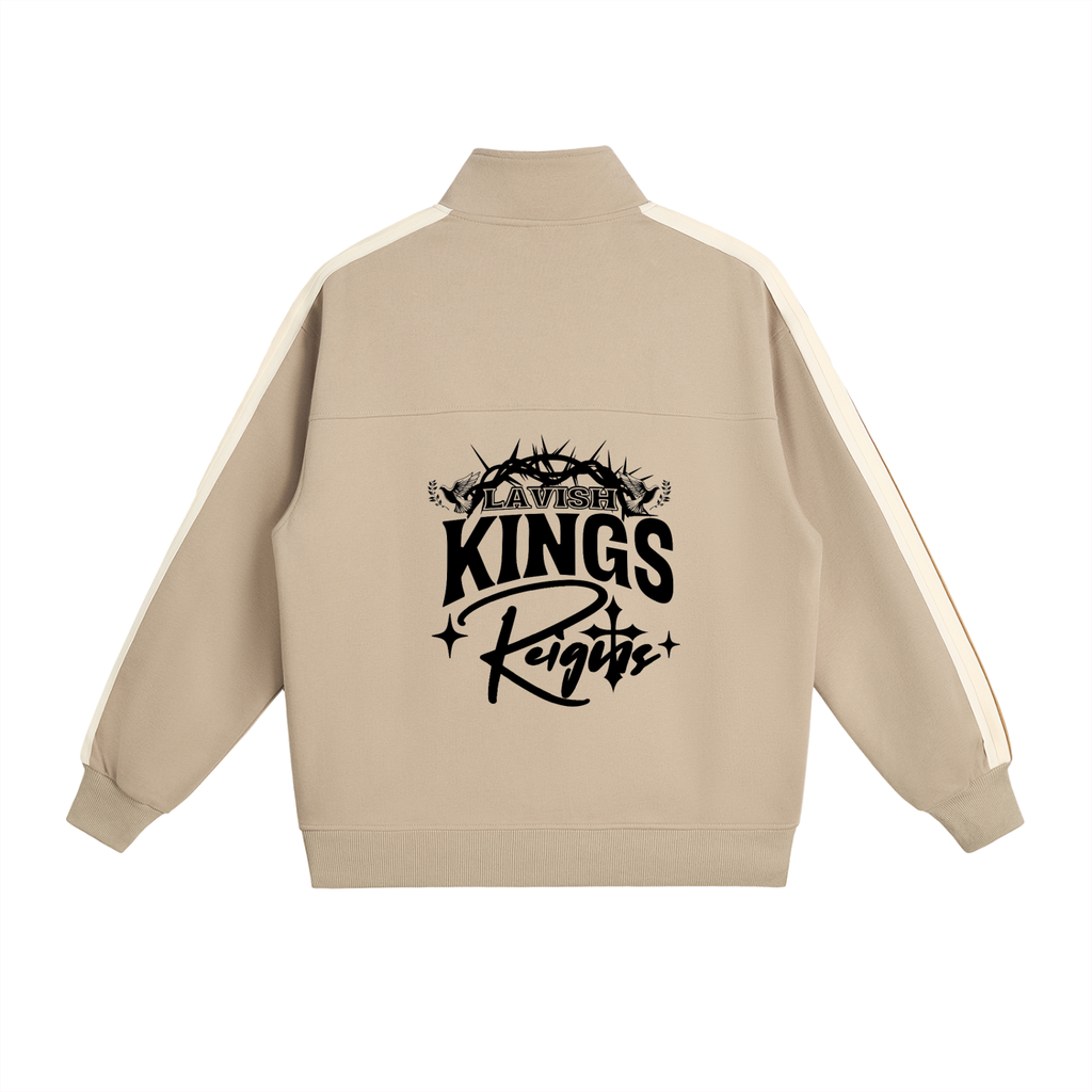 Contrast Side-Stripe Stand Collar  Jacket