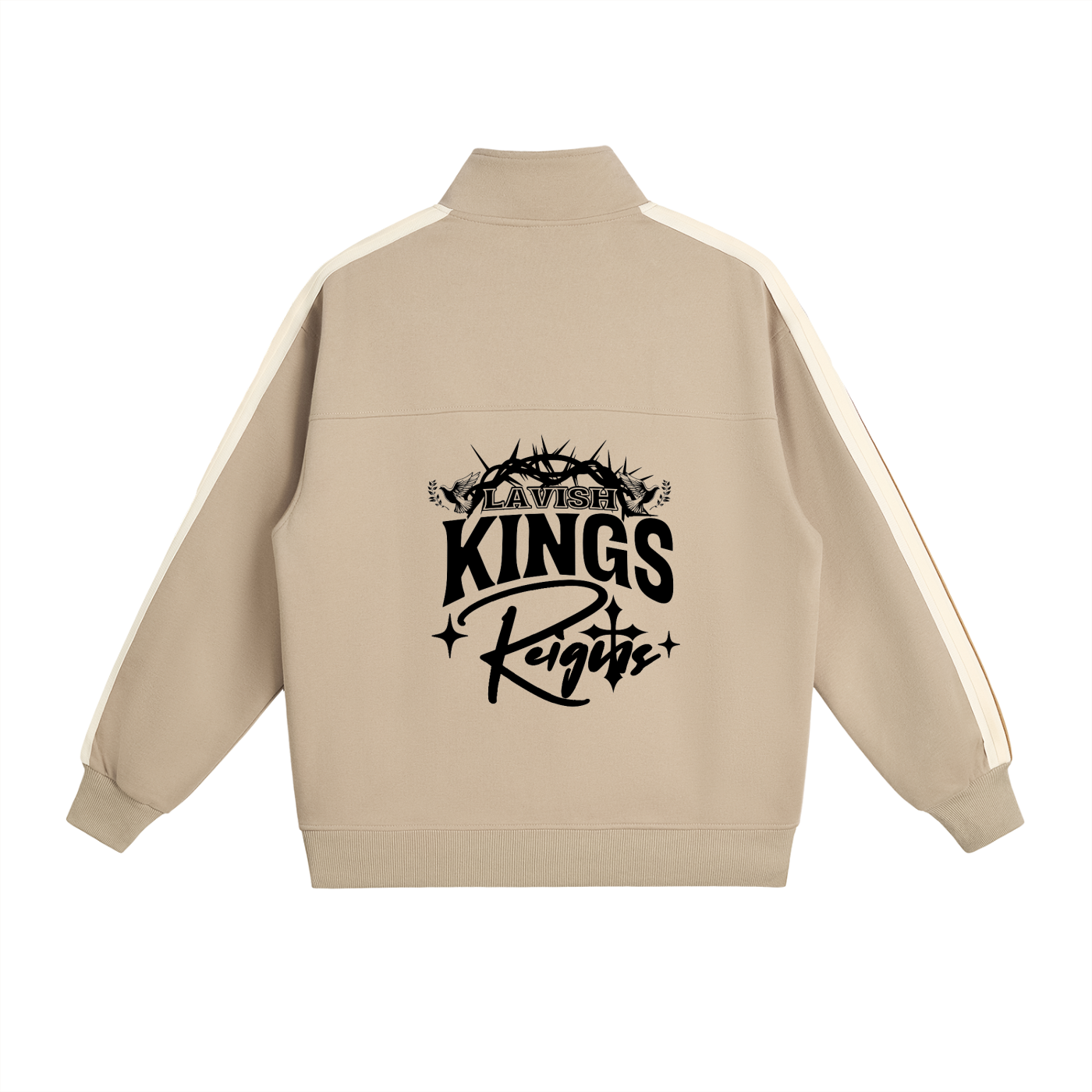 Contrast Side-Stripe Stand Collar  Jacket