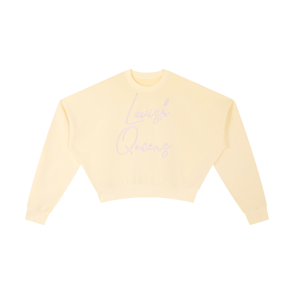Vintage Washed Cropped Sweatshirt - LavishKings