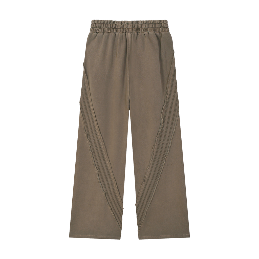 Snow Washed Tape Raw Edge Sweatpants - LavishKings