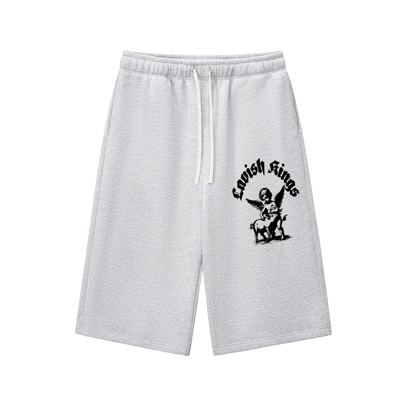 Relaxed Drawstring Three-quarter Sweatpants