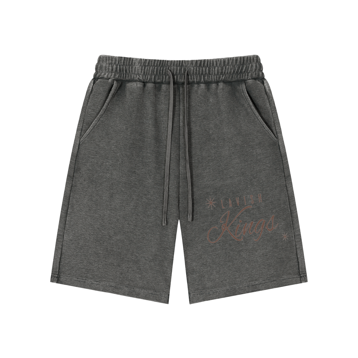Mineral Wash Waffle Knit Shorts - LavishKings