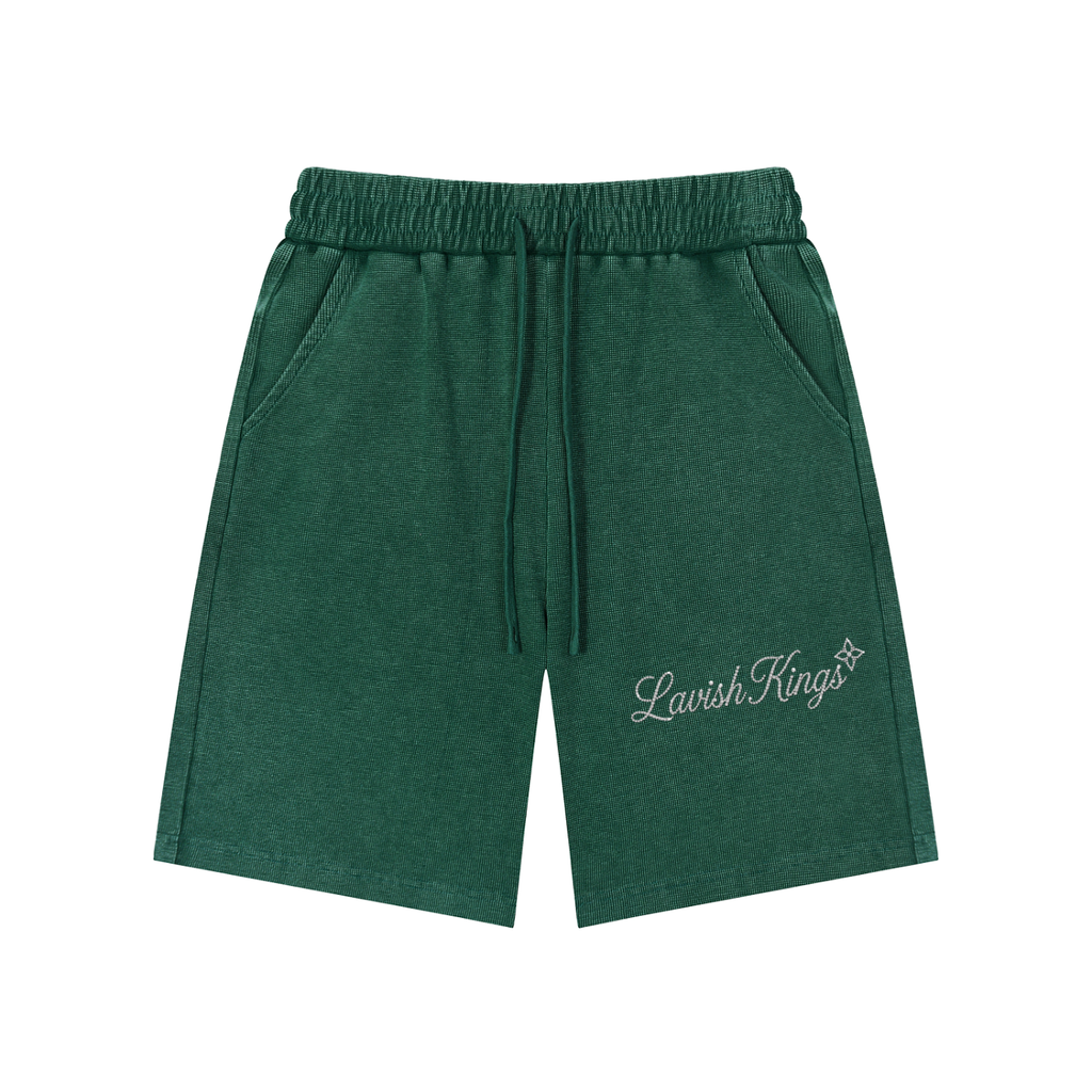 Mineral Wash Waffle Knit Shorts