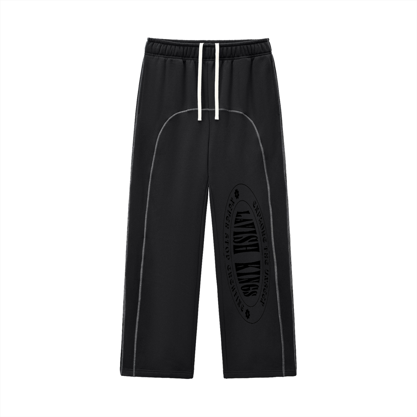 Contrast-Stitched Fleece Sweatpants