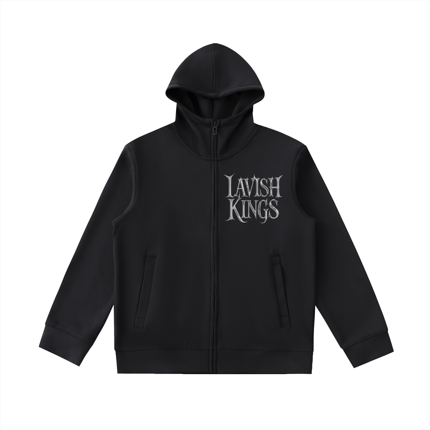 Essential Heavyweight High Neck  Zip-Up Hoodie