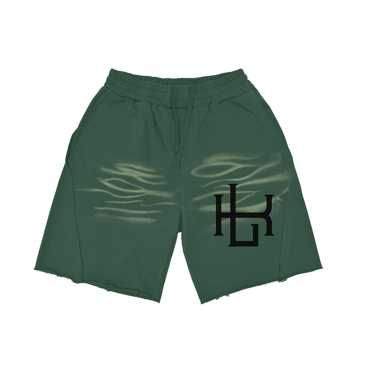 Heavyweight  Vintage Washed  Tiger Stripes Short Pants - 360 GSM