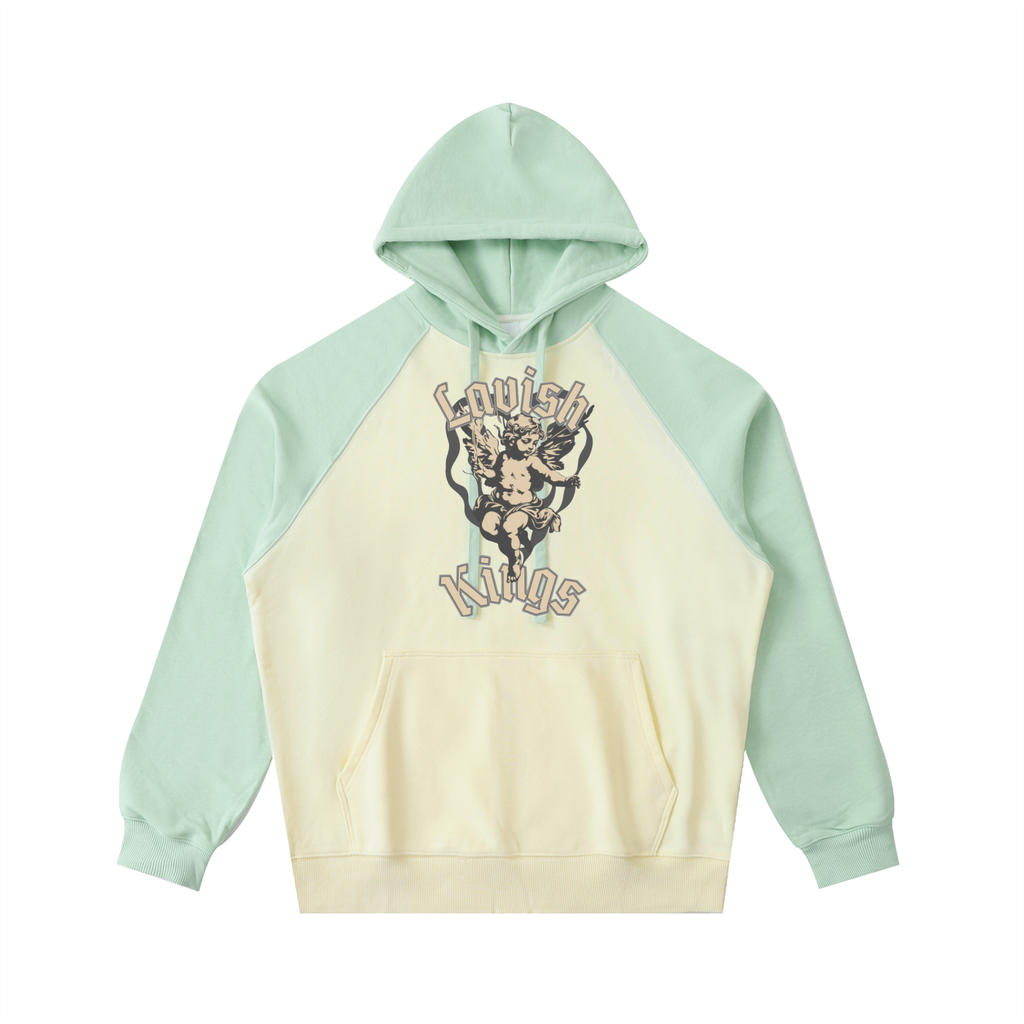 Color-Block Raglan Sleeve Hoodie - LavishKings
