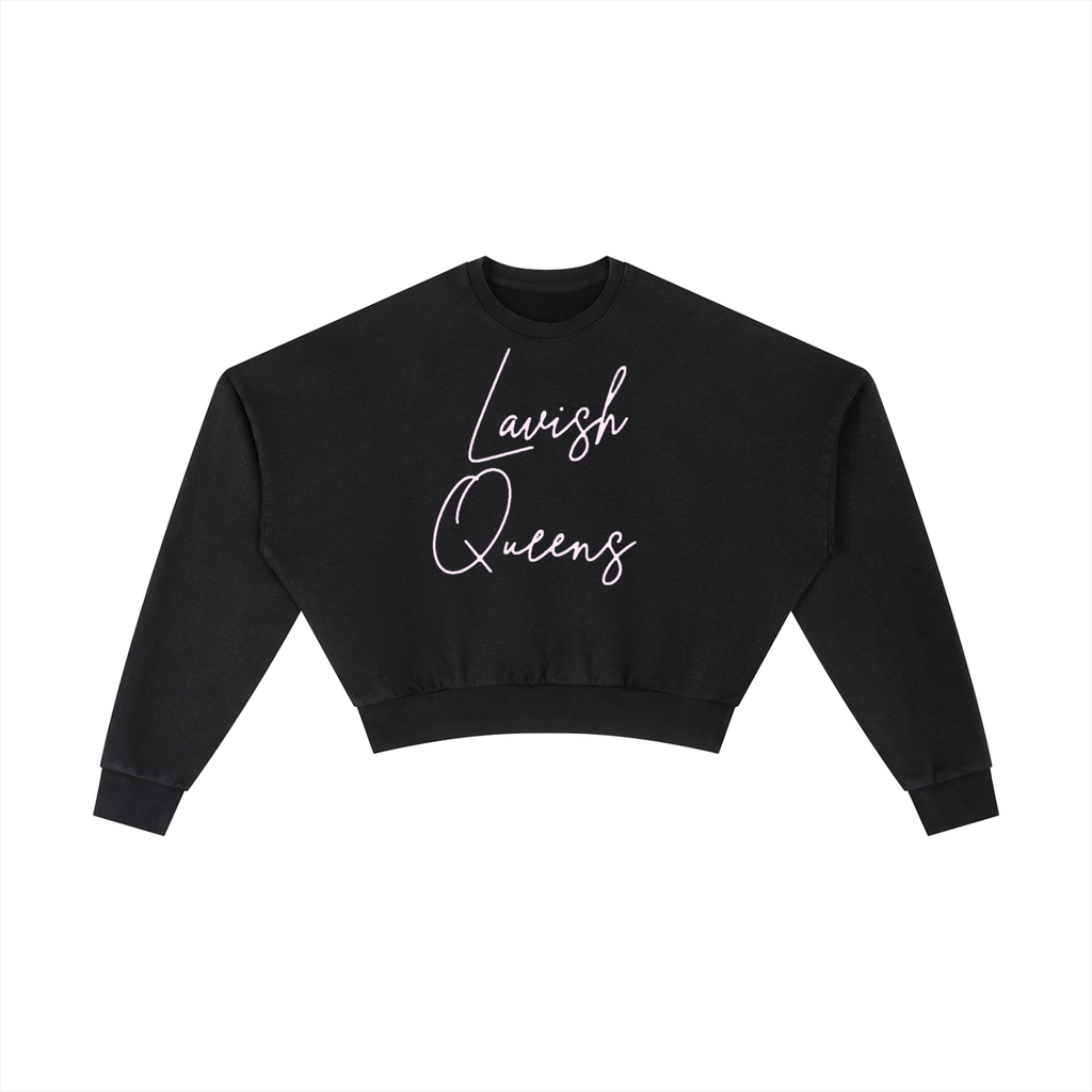 Vintage Washed Cropped Sweatshirt - LavishKings