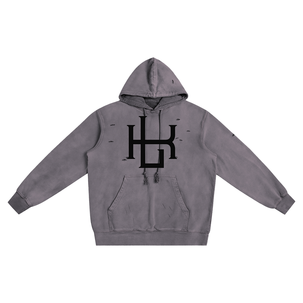 Distressed Vintage Wash Hoodie - LavishKings
