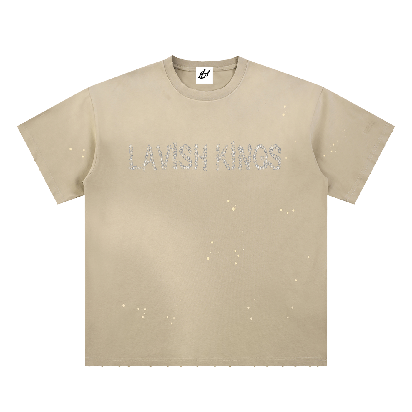Hand-Frayed Sunfade Paint Splatter T-Shirt