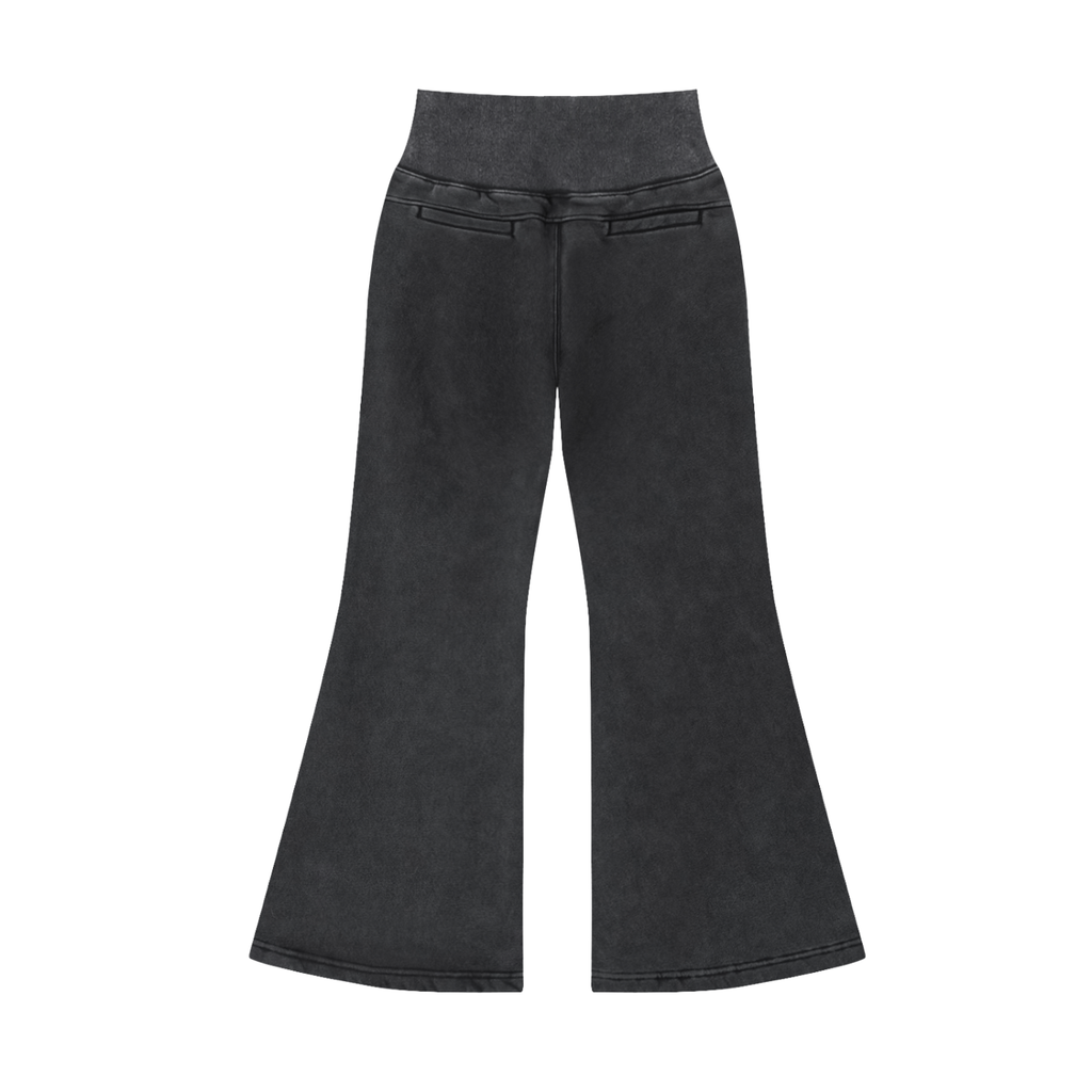 Vintage Washed Flared Fleece Pants - LavishKings
