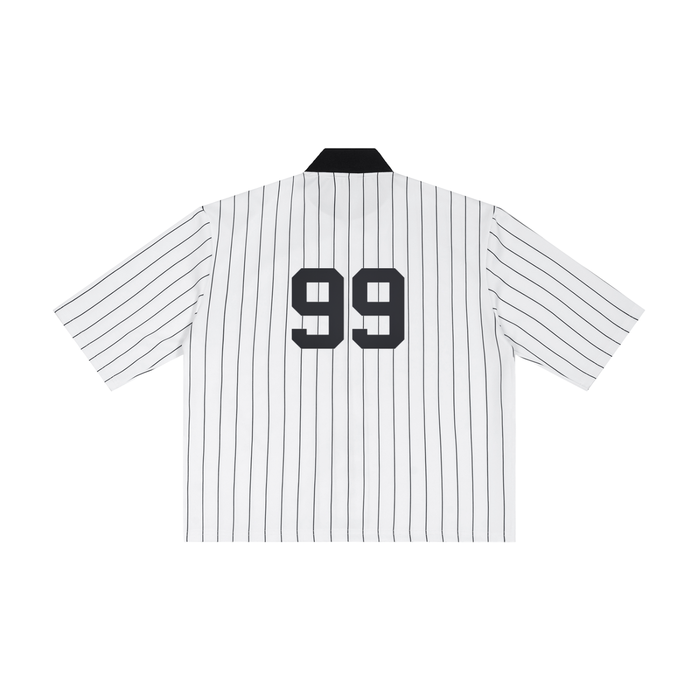 Unisex Striped Full-Zip Baseball Jersey