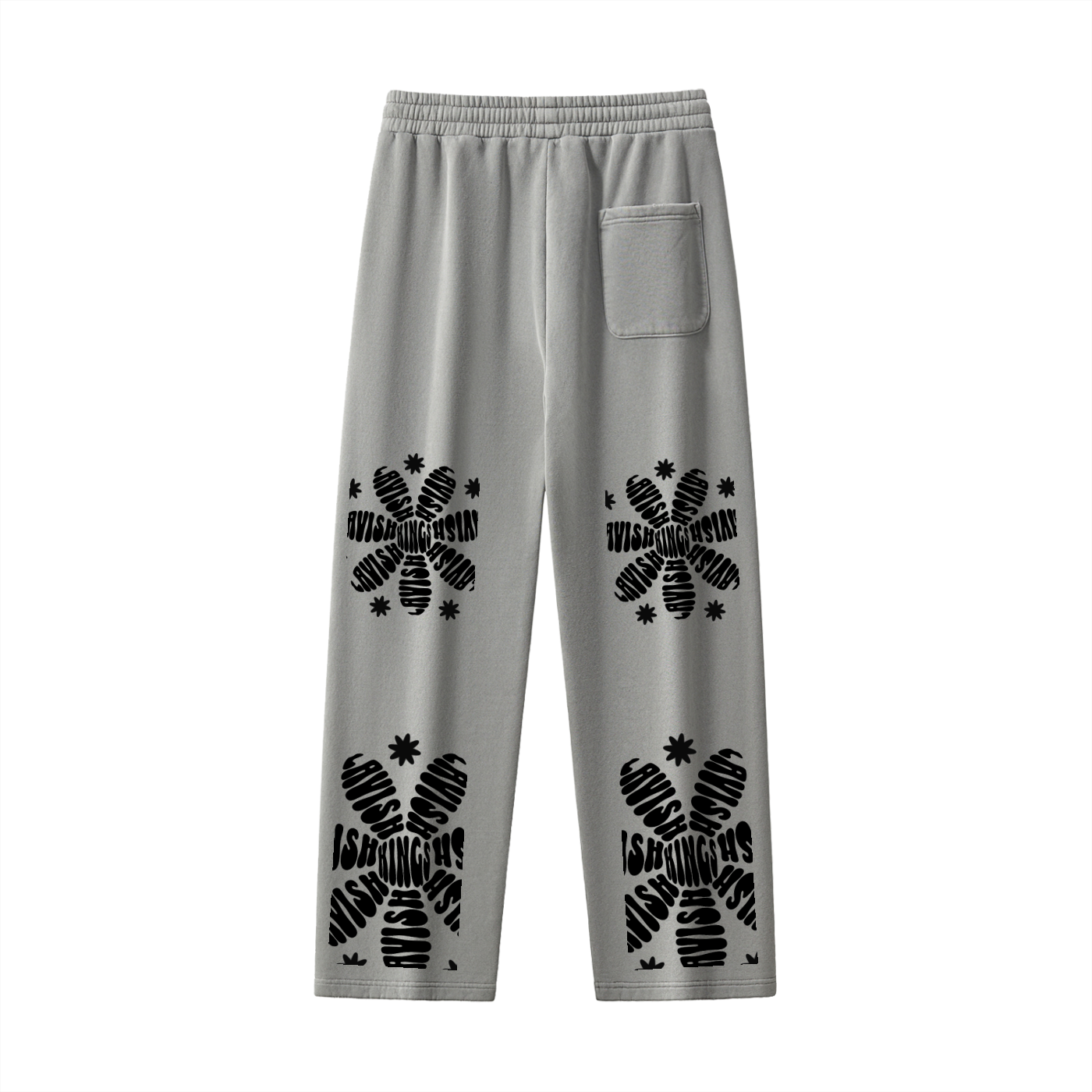 Frayed Enzyme Washed Fleece Sweatpants