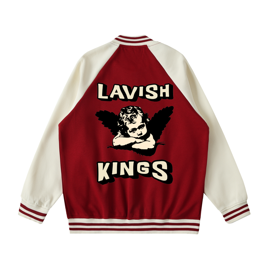 Two Tone Raglan Sleeve Varsity Jacket