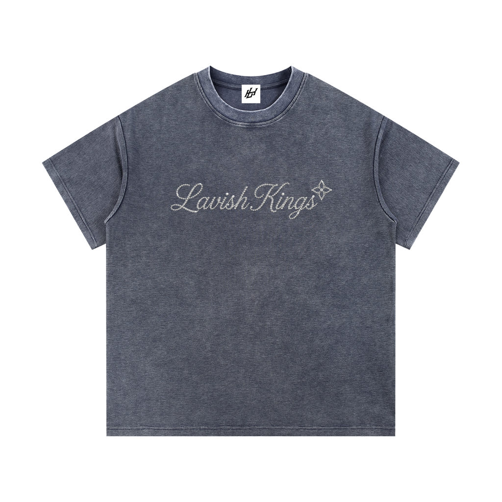 Mineral Wash Waffle Knit T-Shirt