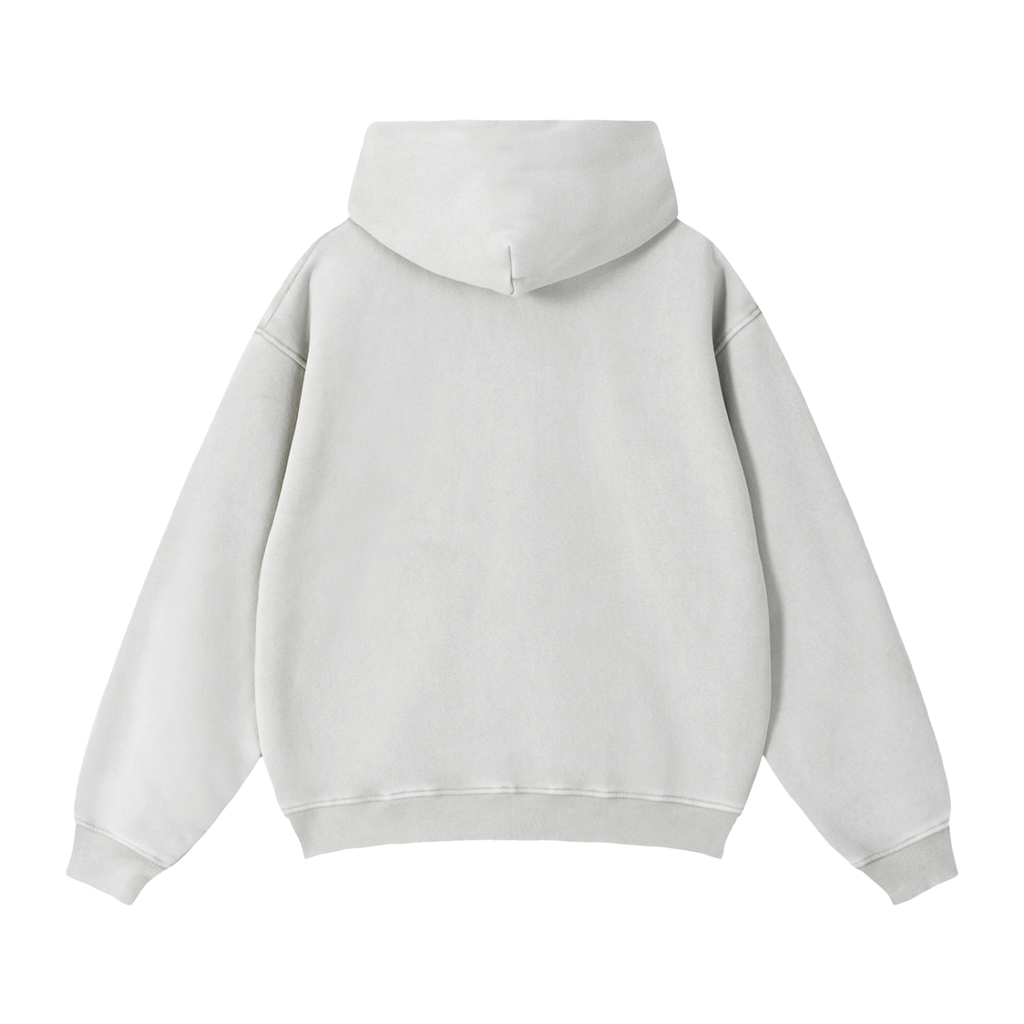 Zip-Through Boxy Fleece Hoodie - LavishKings