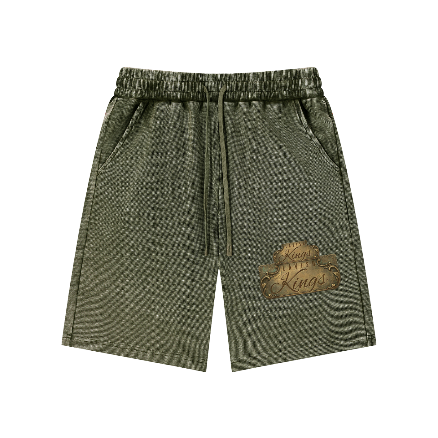 Mineral Wash Waffle Knit Shorts