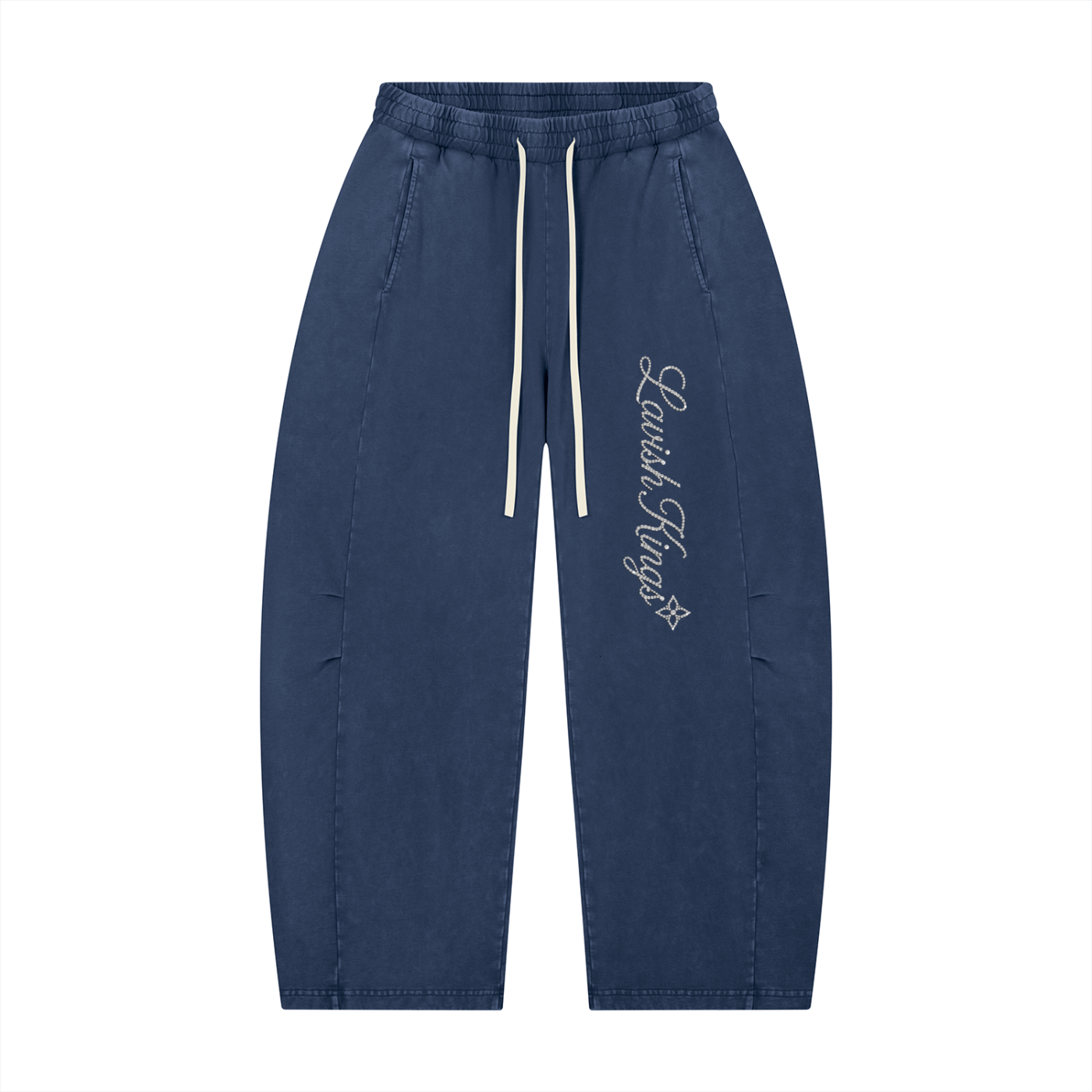 Unisex Mineral Wash Barrel Leg Pants