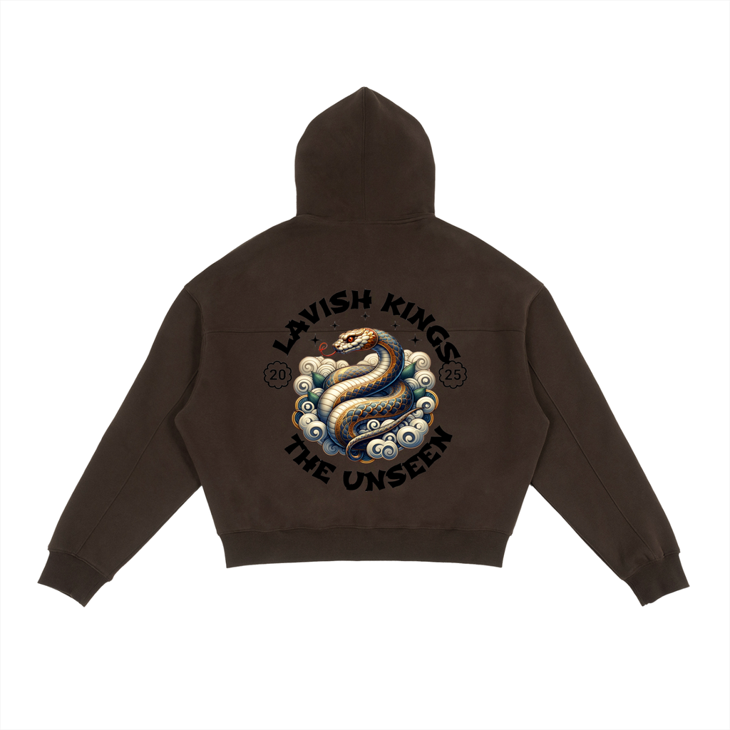 Fleece Zip-Up Boxy Hoodie