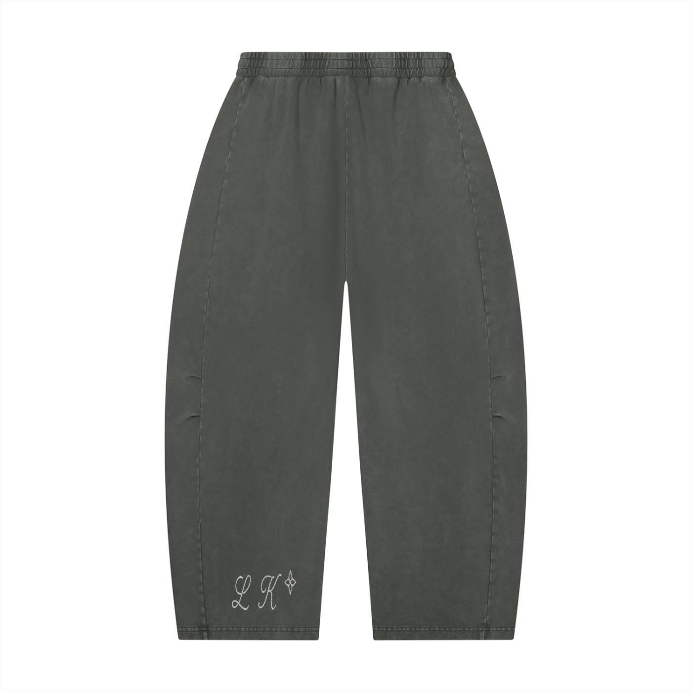 Unisex Mineral Wash Barrel Leg Pants