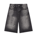 Men’s Vintage Wash Wide Leg Denim Shorts