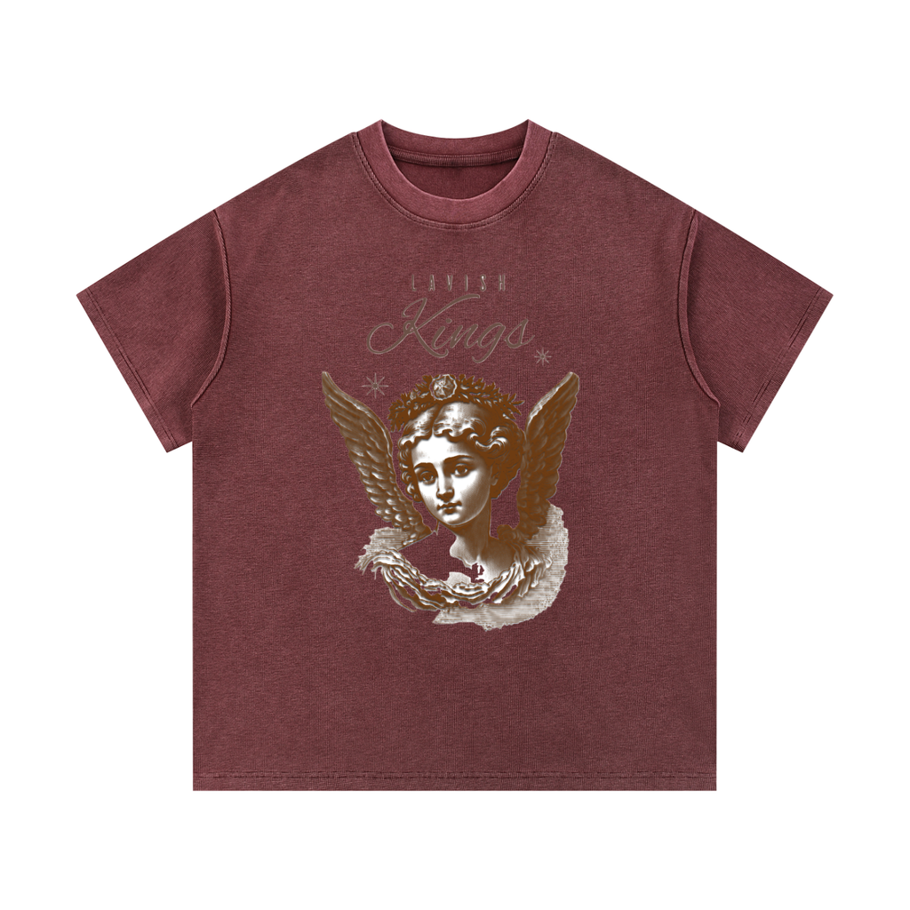 Mineral Wash Waffle Knit T-Shirt - LavishKings